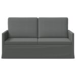 vidaXL Sofa pre 2 osoby Tmavosivá 150 x 81 x 82 cm Látka – Obrázok 3