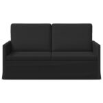 vidaXL Sofa pre 2 osoby Čierna 150 x 81 x 82 cm Látka – Obrázok 3