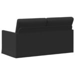 vidaXL Sofa pre 2 osoby Čierna 150 x 81 x 82 cm Látka – Obrázok 5