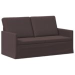 vidaXL Sofa pre 2 osoby Tmavohnedá 150 x 81 x 82 cm Látka – Obrázok 2