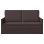 vidaXL Sofa pre 2 osoby Tmavohnedá 150 x 81 x 82 cm Látka – Obrázok 3