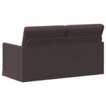 vidaXL Sofa pre 2 osoby Tmavohnedá 150 x 81 x 82 cm Látka – Obrázok 5