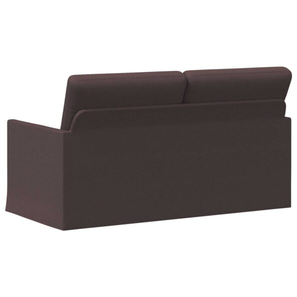 vidaXL Sofa pre 2 osoby Tmavohnedá 150 x 81 x 82 cm Látka – Obrázok 5