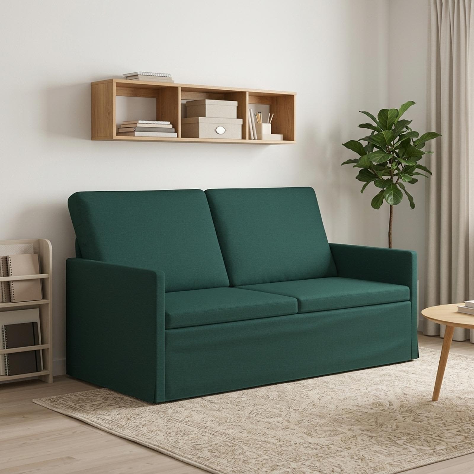 42041078_1.jpg vidaXL Sofa pre 2 osoby Tmavozelená 150 x 81 x 82 cm Látka – Obrázok 1