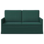 vidaXL Sofa pre 2 osoby Tmavozelená 150 x 81 x 82 cm Látka – Obrázok 3