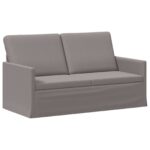 vidaXL Sofa pre 2 osoby Sivohnedá 150 x 81 x 82 cm Látka – Obrázok 2