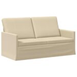 vidaXL Sofa pre 2 osoby Krémová 150 x 81 x 82 cm Látka – Obrázok 2