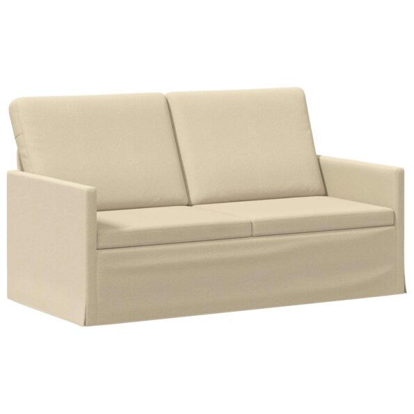 vidaXL Sofa pre 2 osoby Krémová 150 x 81 x 82 cm Látka – Obrázok 2