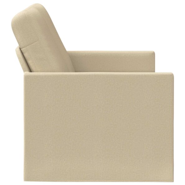vidaXL Sofa pre 2 osoby Krémová 150 x 81 x 82 cm Látka – Obrázok 4