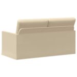 vidaXL Sofa pre 2 osoby Krémová 150 x 81 x 82 cm Látka – Obrázok 5