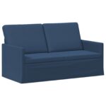 vidaXL Sofa pre 2 osoby Modrá 150 x 81 x 82 cm Látka – Obrázok 2
