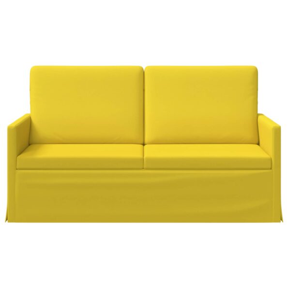 vidaXL Sofa pre 2 osoby Svetložltá 150 x 81 x 82 cm Látka – Obrázok 3