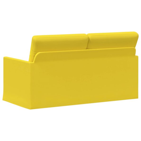 vidaXL Sofa pre 2 osoby Svetložltá 150 x 81 x 82 cm Látka – Obrázok 5
