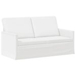 vidaXL Sofa pre 2 osoby Biela 150 x 81 x 82 cm Látka – Obrázok 2