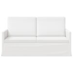 vidaXL Sofa pre 2 osoby Biela 150 x 81 x 82 cm Látka – Obrázok 3