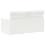vidaXL Sofa pre 2 osoby Biela 150 x 81 x 82 cm Látka – Obrázok 5