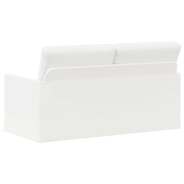 vidaXL Sofa pre 2 osoby Biela 150 x 81 x 82 cm Látka – Obrázok 5