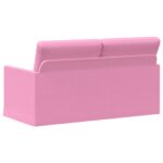 vidaXL Sofa pre 2 osoby Ružová 150 x 81 x 82 cm Látka – Obrázok 5