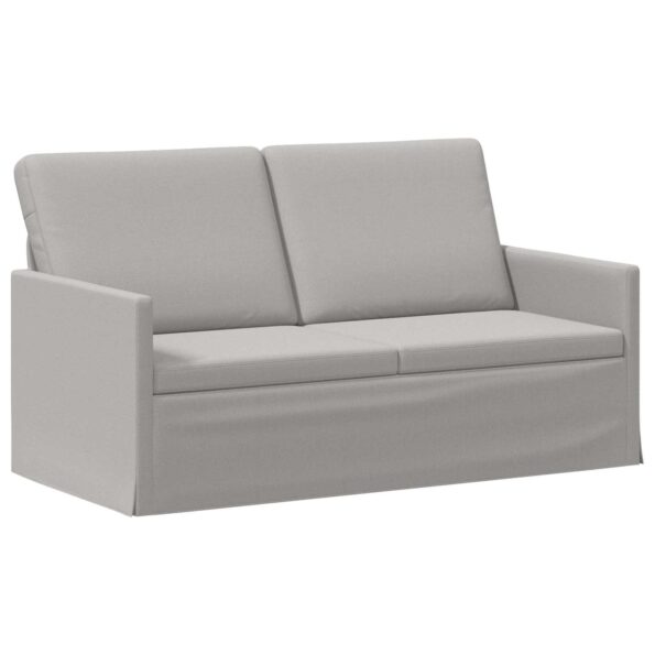 vidaXL Sofa pre 2 osoby Oblá šedá 150 x 81 x 82 cm Látka – Obrázok 2