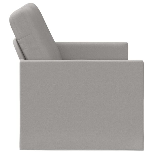 vidaXL Sofa pre 2 osoby Oblá šedá 150 x 81 x 82 cm Látka – Obrázok 4