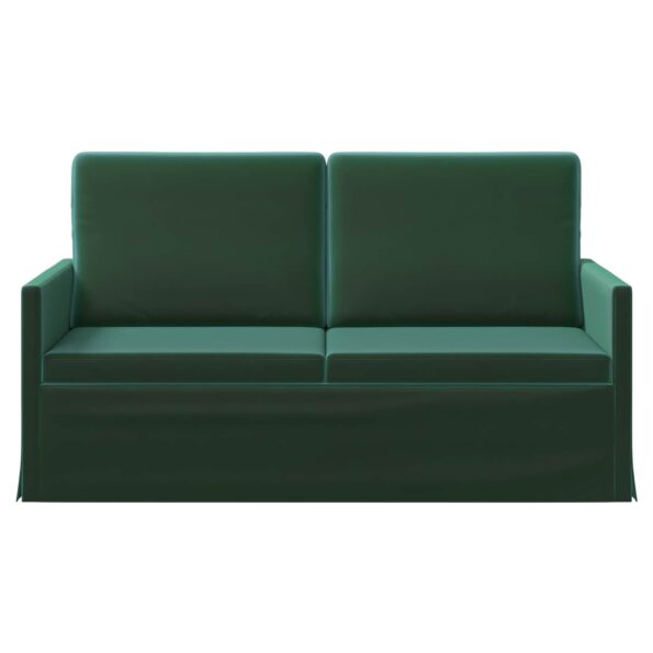 vidaXL Sofa pre 2 osoby Tmavozelená 150 x 81 x 82 cm Zamat – Obrázok 3