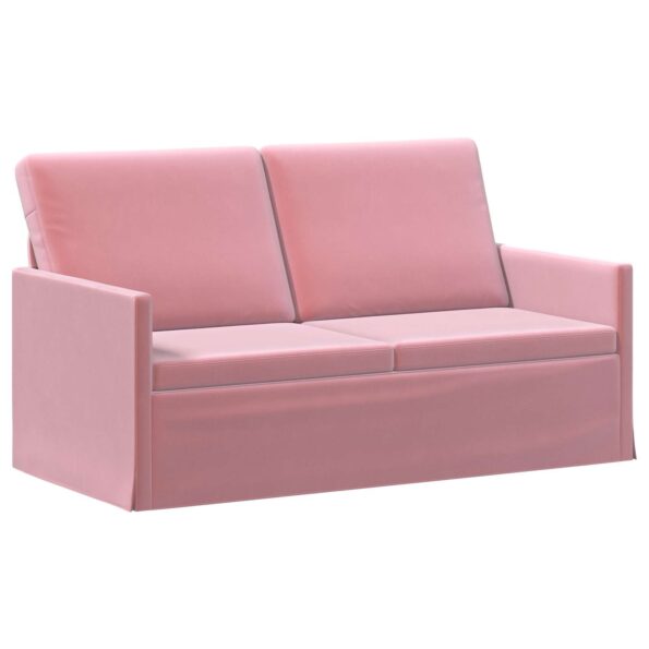 vidaXL Sofa pre 2 osoby Ružová 150 x 81 x 82 cm Zamat – Obrázok 2