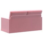 vidaXL Sofa pre 2 osoby Ružová 150 x 81 x 82 cm Zamat – Obrázok 5