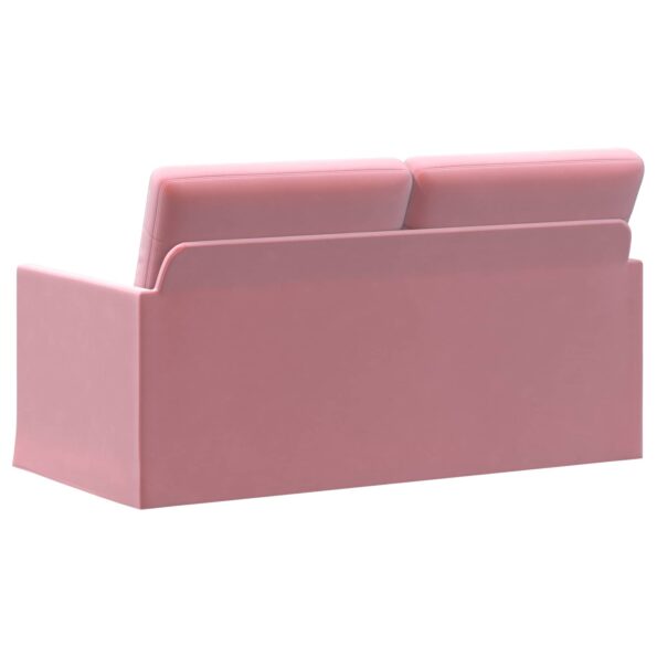 vidaXL Sofa pre 2 osoby Ružová 150 x 81 x 82 cm Zamat – Obrázok 5