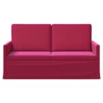 vidaXL Sofa pre 2 osoby Víno červené 150 x 81 x 82 cm Zamat – Obrázok 3