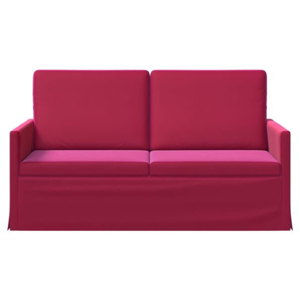 vidaXL Sofa pre 2 osoby Víno červené 150 x 81 x 82 cm Zamat – Obrázok 3