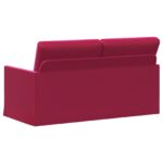 vidaXL Sofa pre 2 osoby Víno červené 150 x 81 x 82 cm Zamat – Obrázok 5