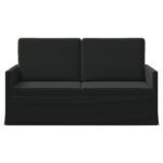 vidaXL Sofa pre 2 osoby Čierna 150 x 81 x 82 cm Zamat – Obrázok 3