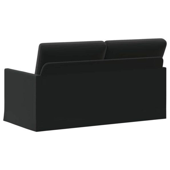vidaXL Sofa pre 2 osoby Čierna 150 x 81 x 82 cm Zamat – Obrázok 5