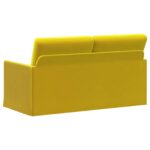 vidaXL Sofa pre 2 osoby Žltá 150 x 81 x 82 cm Zamat – Obrázok 5