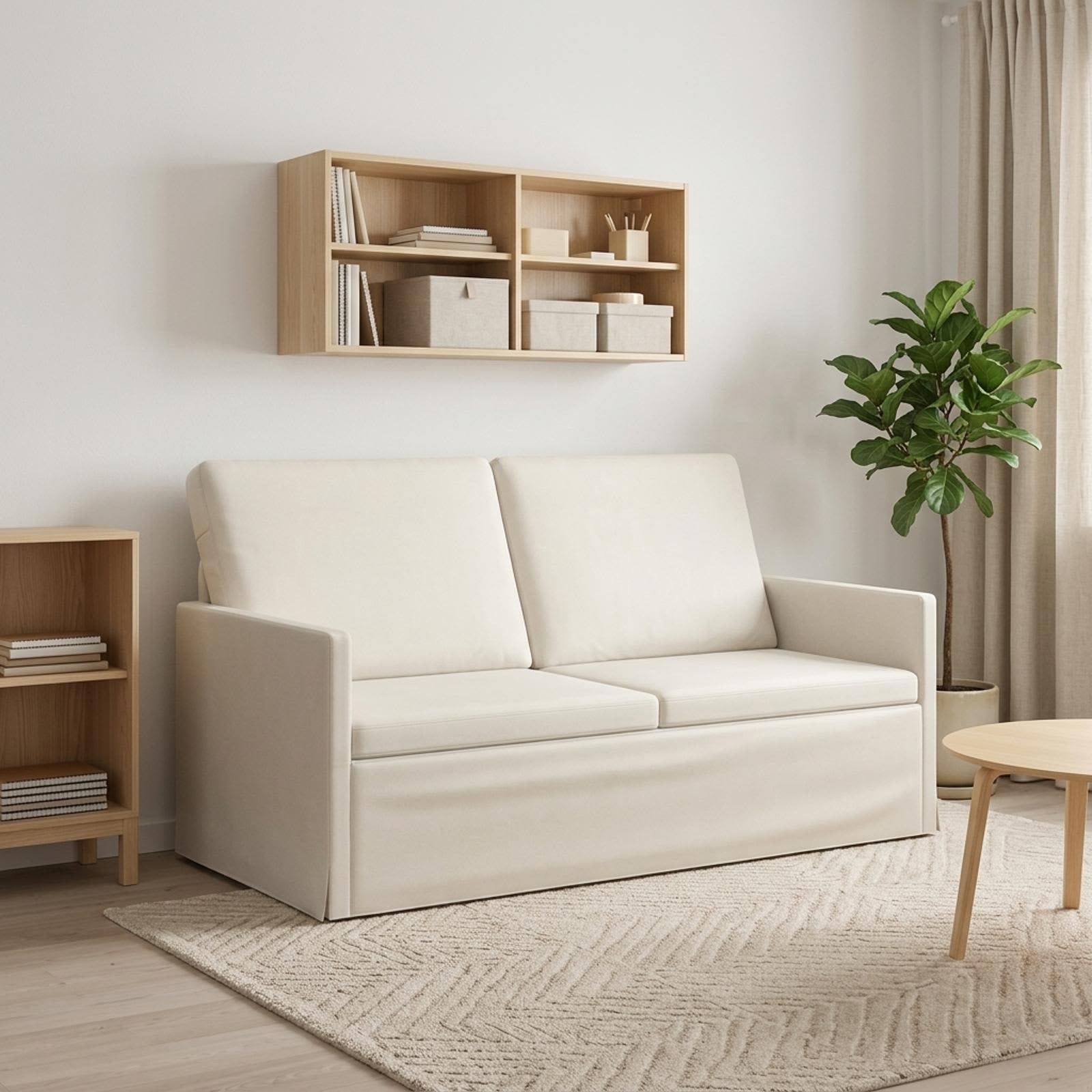 42041095_1.jpg vidaXL Sofa pre 2 osoby Krémová 150 x 81 x 82 cm Zamat – Obrázok 1