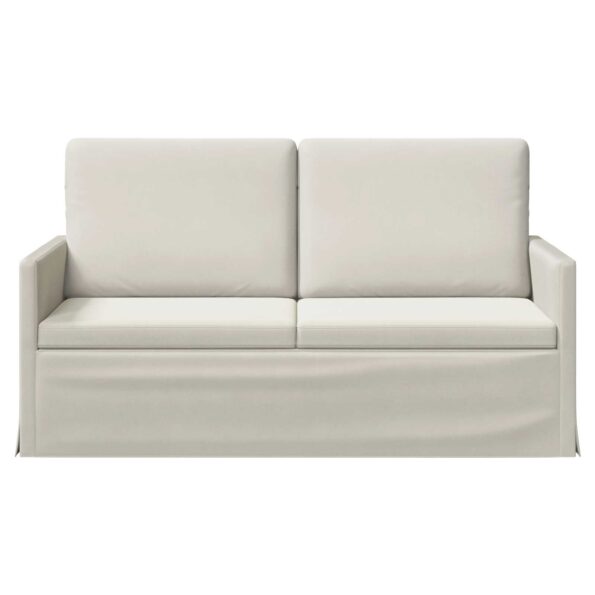 vidaXL Sofa pre 2 osoby Krémová 150 x 81 x 82 cm Zamat – Obrázok 3