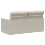 vidaXL Sofa pre 2 osoby Krémová 150 x 81 x 82 cm Zamat – Obrázok 5