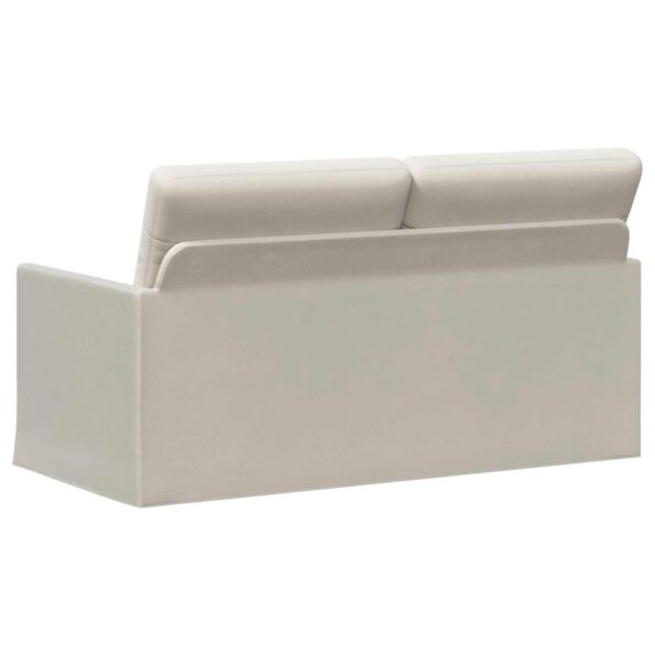 vidaXL Sofa pre 2 osoby Krémová 150 x 81 x 82 cm Zamat – Obrázok 5