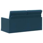 vidaXL Sofa pre 2 osoby Modrá 150 x 81 x 82 cm Zamat – Obrázok 5