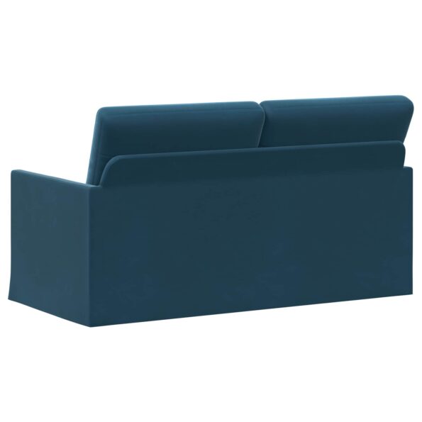 vidaXL Sofa pre 2 osoby Modrá 150 x 81 x 82 cm Zamat – Obrázok 5
