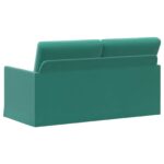 vidaXL Sofa pre 2 osoby Tyrkysová 150 x 81 x 82 cm Zamat – Obrázok 5