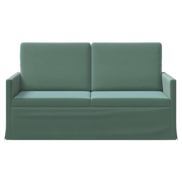 vidaXL Sofa pre 2 osoby Morská zelená 150 x 81 x 82 cm Zamat – Obrázok 3