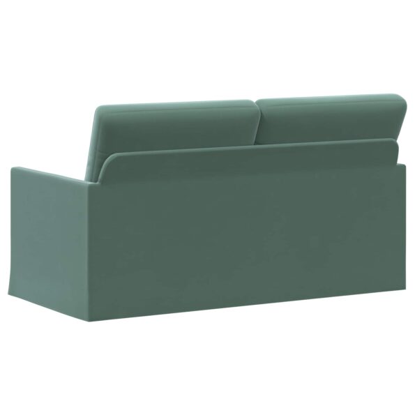 vidaXL Sofa pre 2 osoby Morská zelená 150 x 81 x 82 cm Zamat – Obrázok 5