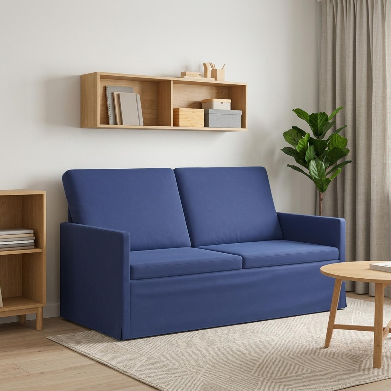 42041099_1.jpg vidaXL Sofa pre 2 osoby Policajná modrá 150 x 81 x 82 cm Zamat – Obrázok 1
