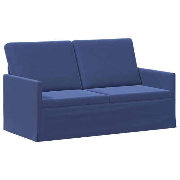 vidaXL Sofa pre 2 osoby Policajná modrá 150 x 81 x 82 cm Zamat – Obrázok 2
