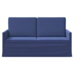vidaXL Sofa pre 2 osoby Policajná modrá 150 x 81 x 82 cm Zamat – Obrázok 3