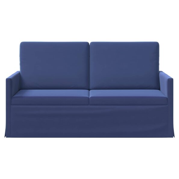 vidaXL Sofa pre 2 osoby Policajná modrá 150 x 81 x 82 cm Zamat – Obrázok 3