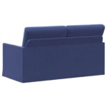 vidaXL Sofa pre 2 osoby Policajná modrá 150 x 81 x 82 cm Zamat – Obrázok 5