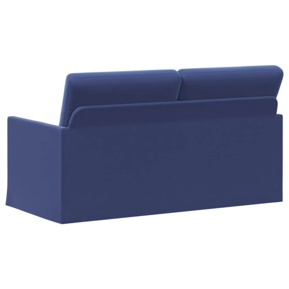 vidaXL Sofa pre 2 osoby Policajná modrá 150 x 81 x 82 cm Zamat – Obrázok 5