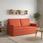 vidaXL Sofa pre 2 osoby Červenooranžová 150 x 81 x 82 cm